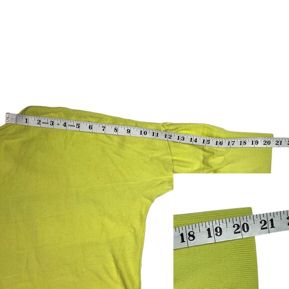 Lane Bryant 3/4 Sleeve V-Neck Sweater Plus Size 14/16 Yellow 100% Cotton - Picture 11 of 13